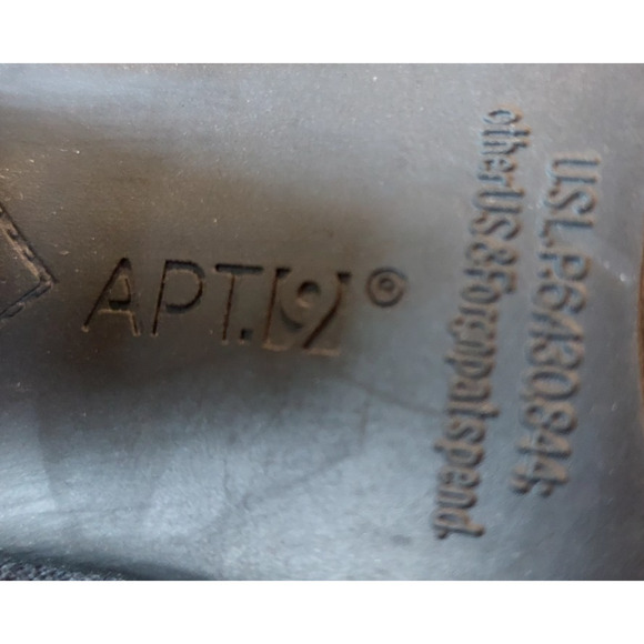 Apt. 9 Women's Black Faux Suede Mid-Calf Cone Heel Boots, Buckle Accents Size 7M - Picture 9 of 10